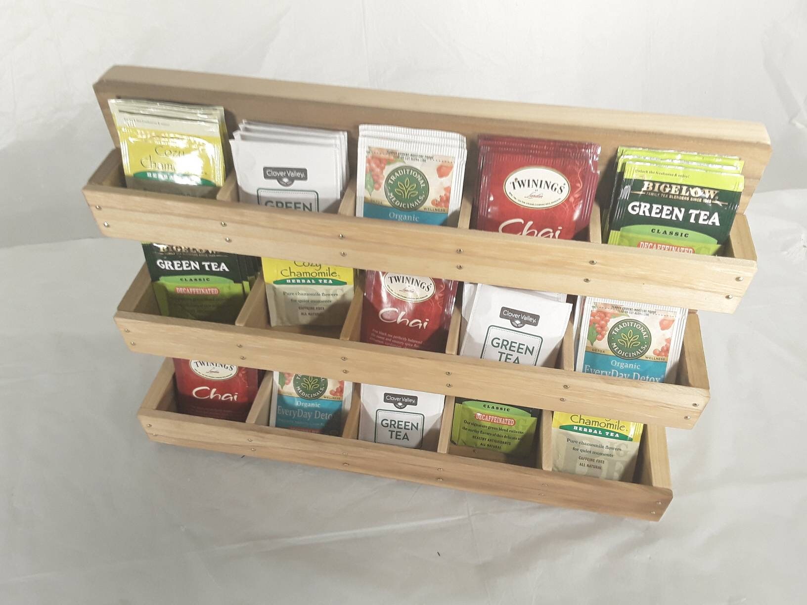 Made to Order Beautiful Tea Rack Organizer for Individually Wrapped Tea ...