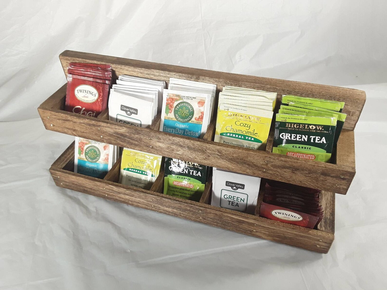 Made to Order. Beautiful Dark Tea Rack Organizer for Etsy