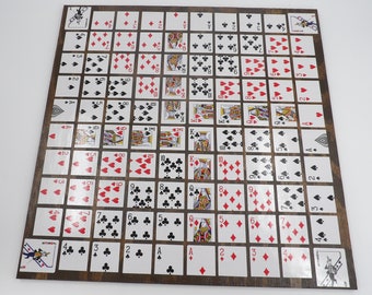 Made to Order. Eyed Jack Game Board. Cross layout. 2 ft x 2 ft. includes cards, chips, & drawstring Free shipping