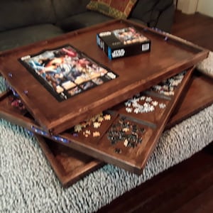 Made to Order. Combo 3 Tray Puzzle Set. Trays 30 inches by 23 inches.  Most 1000 Piece Puzzles. Ships 1-2 weeks.