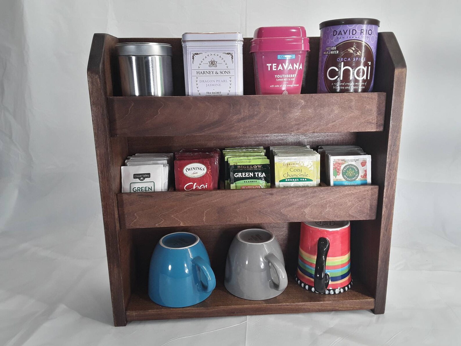 Made to Order Dark Tea Rack Organizer for Tins Individually Etsy