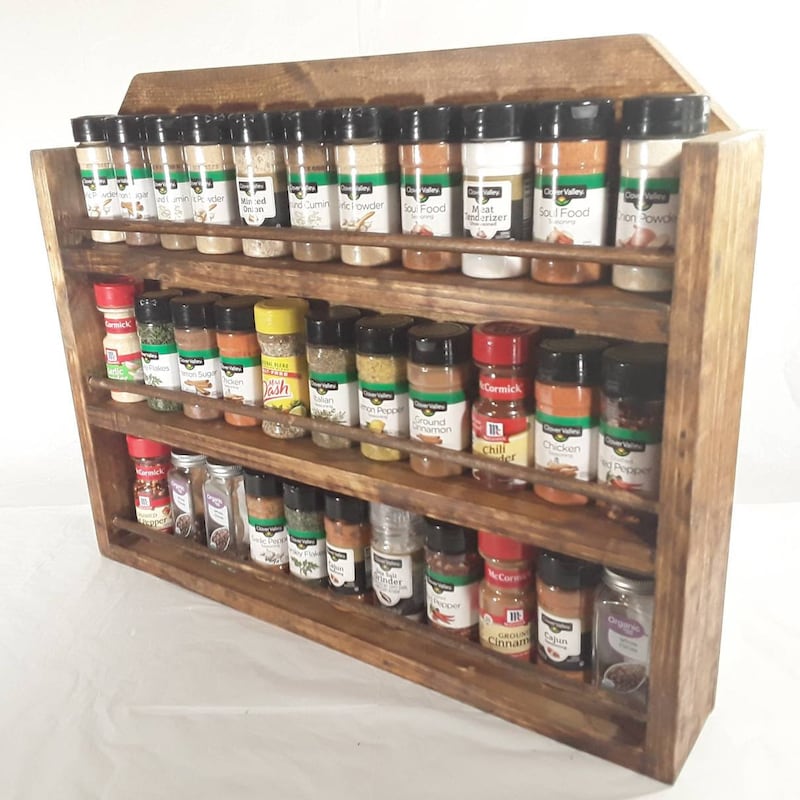 Rustic Spice Rack - Etsy