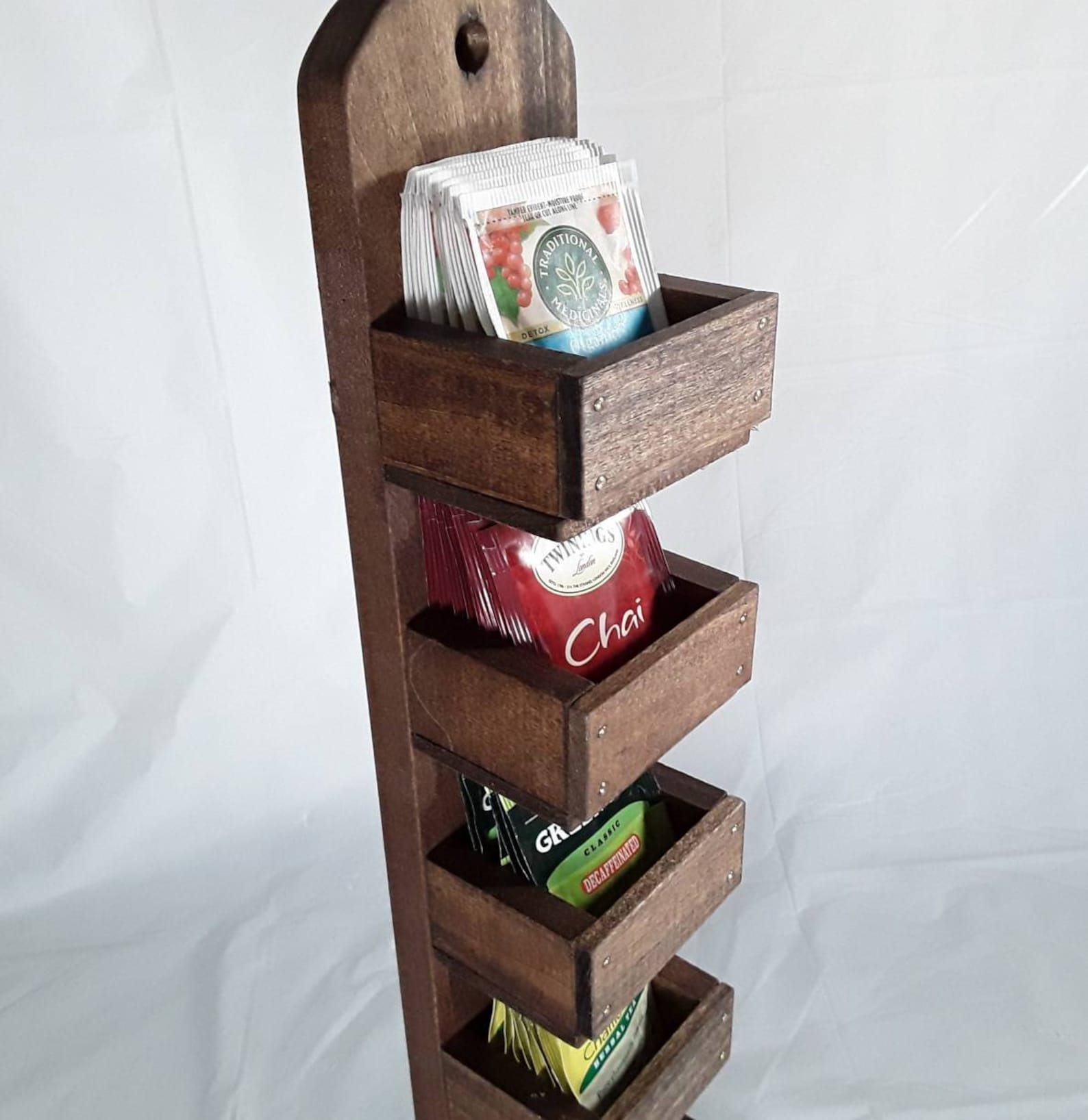 Made to Order Hanging Dark Tea Rack Organizer for Individually Etsy