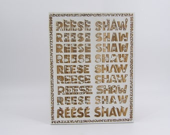 Custom Unique Name Sign Personalized Wooden Laser Engraved Wall Decor Nursery Kids Room Alphabet Border Art Fonts