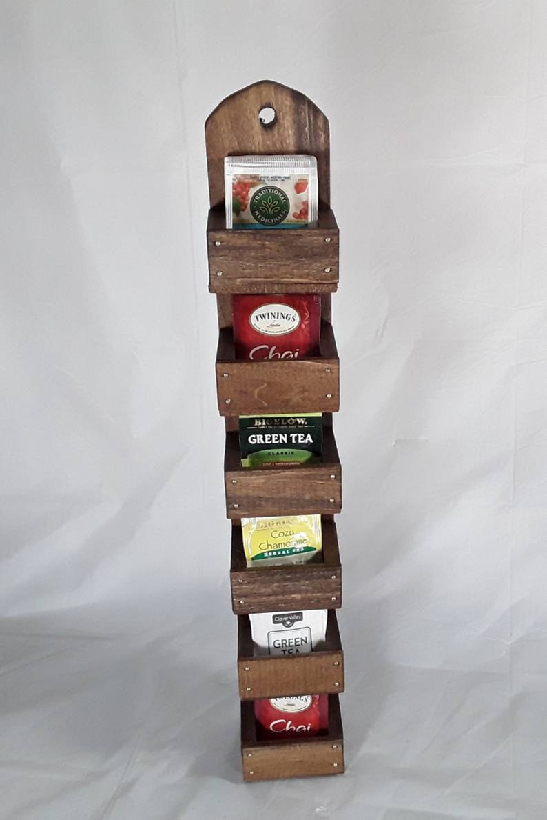 Made to Order Hanging Dark Tea Rack Organizer for Individually - Etsy