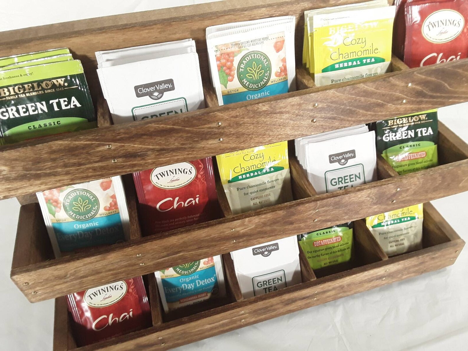 Made to Order Dark Tea Rack Organizer for Individually Wrapped Etsy
