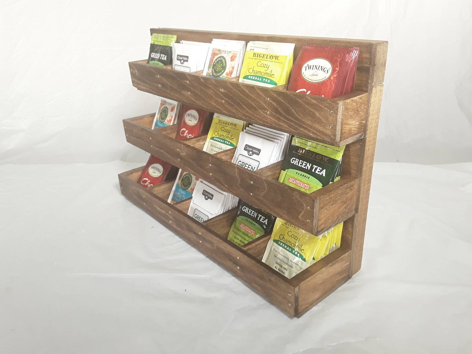 Made to Order Dark Tea Rack Organizer for Individually Wrapped Etsy