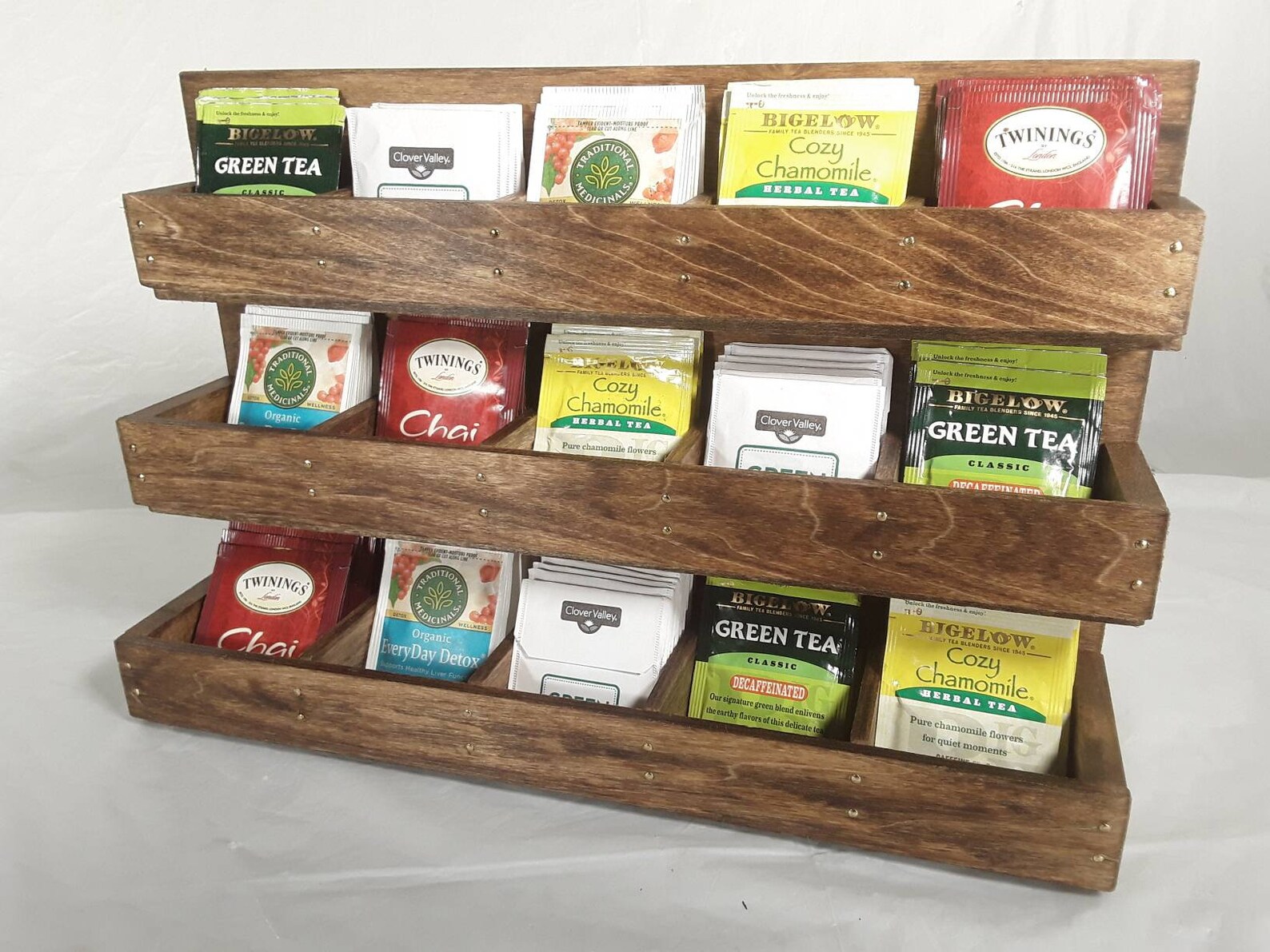 Made to Order Dark Tea Rack Organizer for Individually Wrapped Etsy