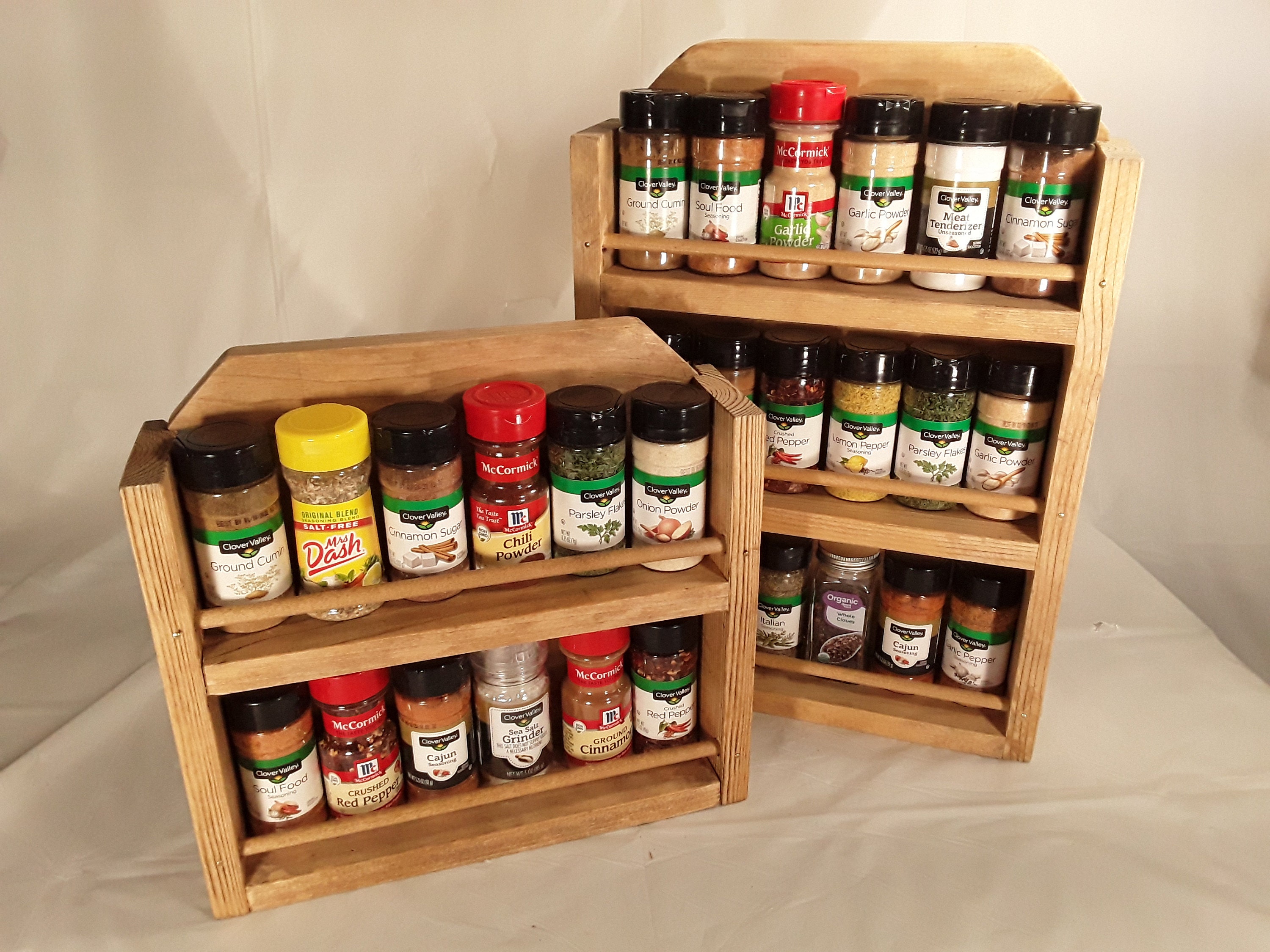 Bless international Free-Standing Wood Spice Jar & Rack Set