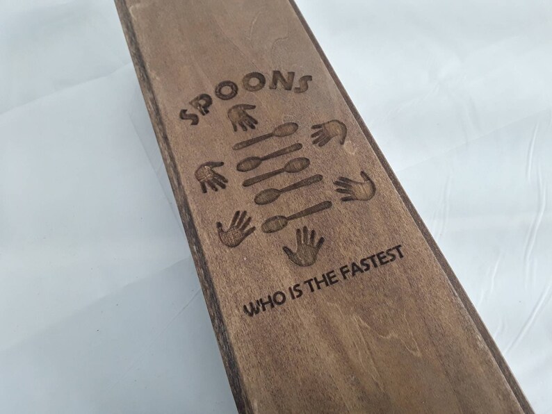 Spoons Game With Cards Spoons and Rules. Includes Handmade Etsy