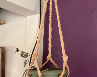 Plant Hanger - Repurposed fabric