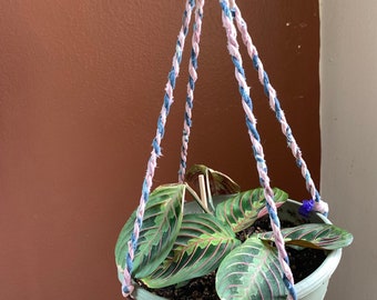 Plant Hanger - Repurposed fabric