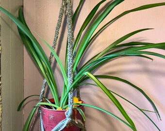 Plant Hanger - Repurposed fabric