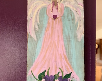 Angel Painting - Barn Board