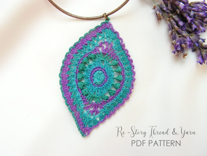 Crochet Necklace PATTERN, BOHO Crochet Necklace, Thread Crochet JEWELRY