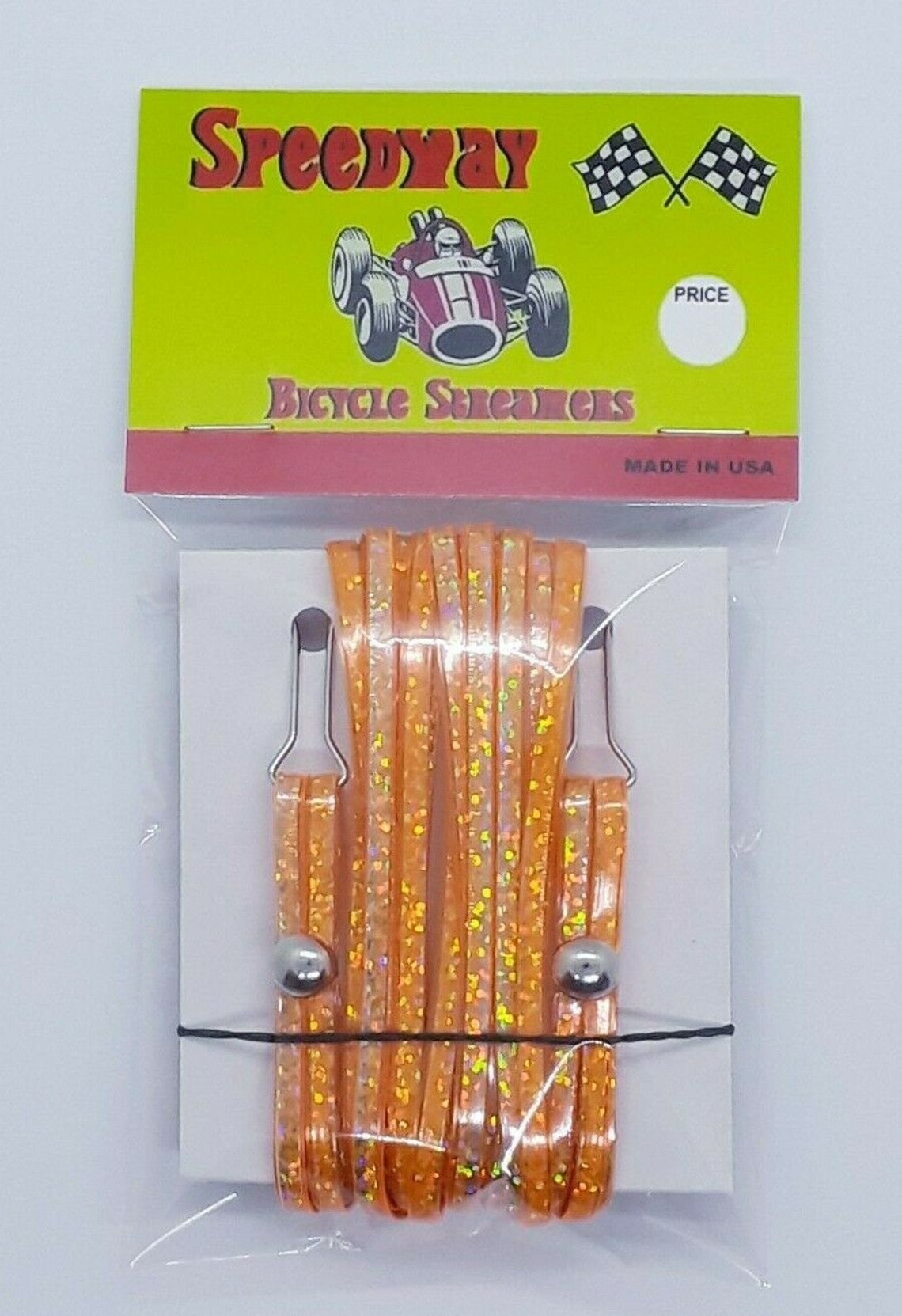 Speedway Handlebar Streamers Set of 2 orange Sparkle Etsy