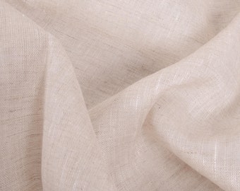 THIN curtain linen fabric natural flax Transparent white fabric oatmeal loose weave sheer, lightweight by the meter cheesecloth stonewashed
