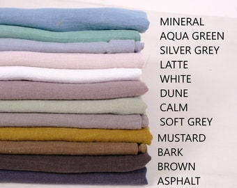 Pure linen fabric, Prewashed 200 gsm linen fabric by the yard, linen fabric by the meter. Stonewashed Linen Fabric, Pure 100% Linen Fabric