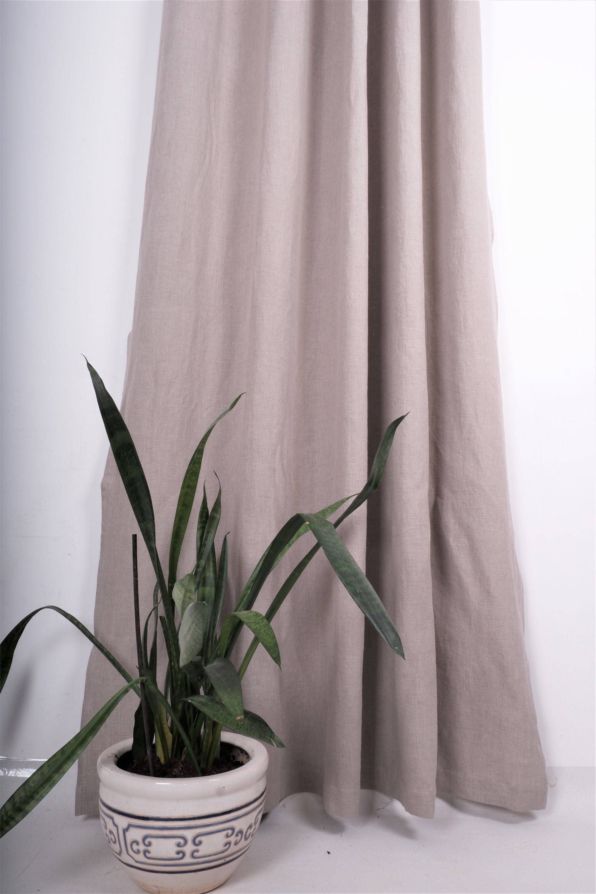 Bedding Craft Natuurlijk Taupe Linnen Tab Top Gordijnen Set