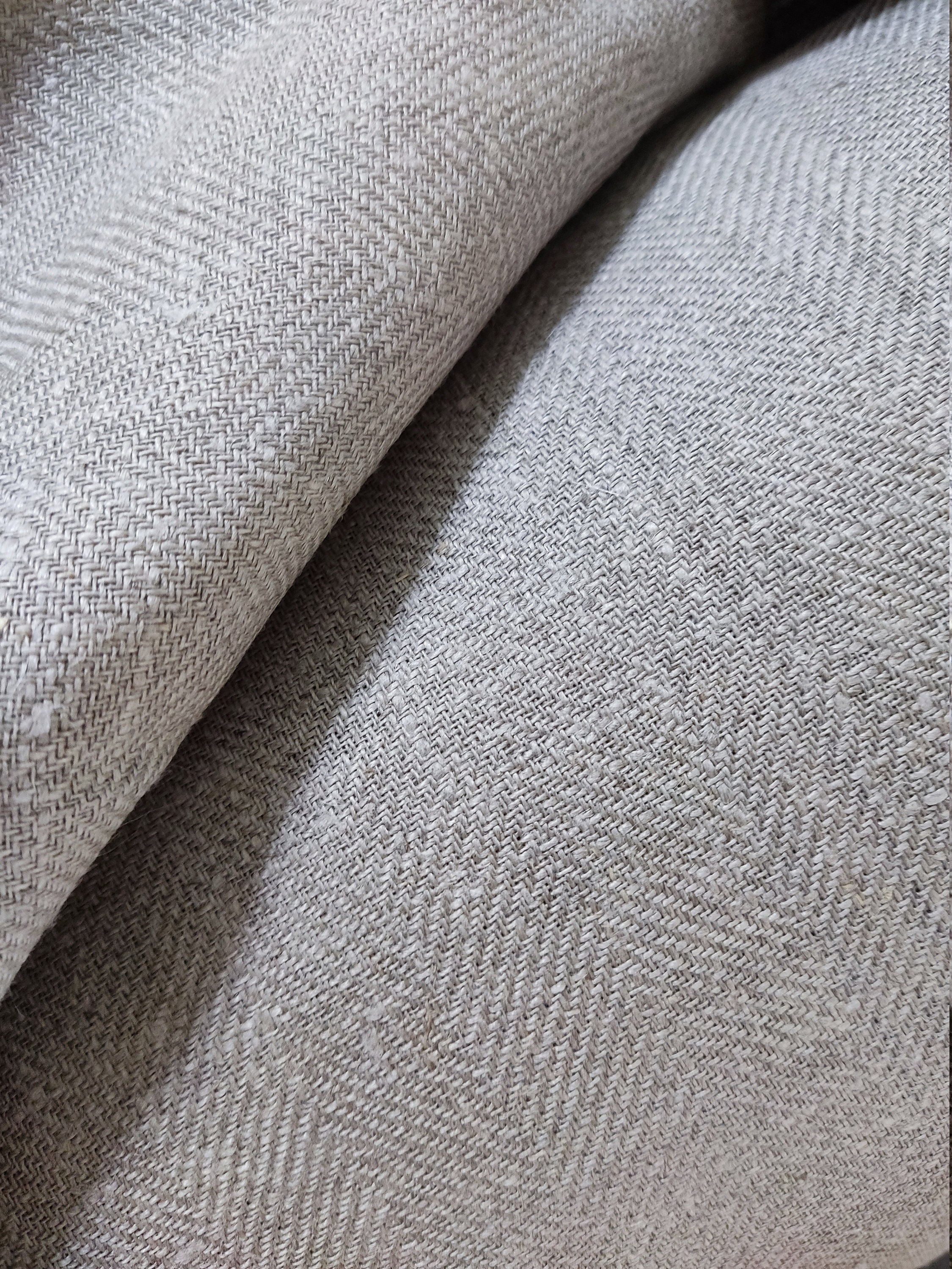 Pure Linen Fabric, Very Heavy Weight, Undyed, Prewashed. 280