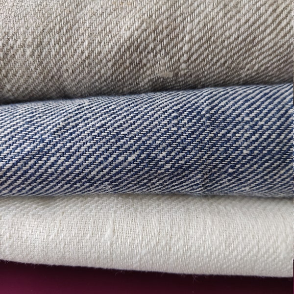 Linen Twill Fabric Etsy