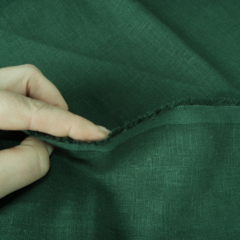 MOSS Green Many Colours 100 Linen Fabric Flax. Natural Pink Etsy