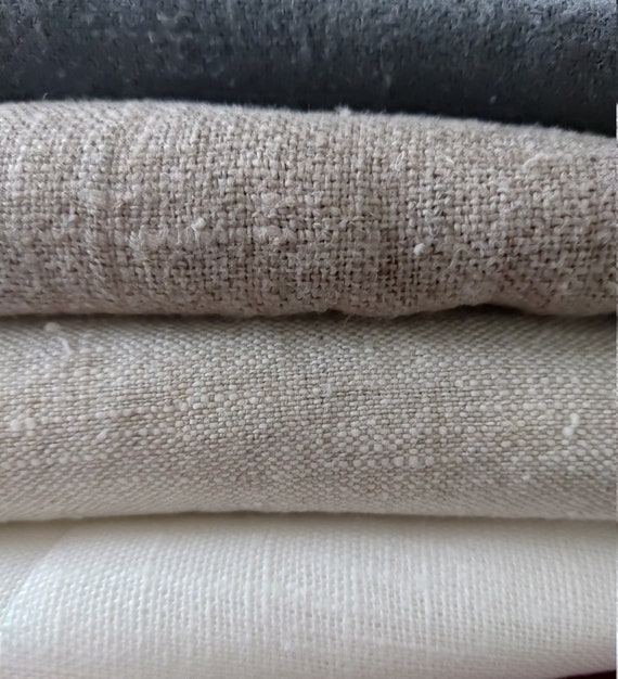 Soft Pure Linen Fabric, Very Heavy Weight Canvas, Undyed. 280 Gsm Organic  Linen Fabric by the Yard, by the Meter. Rustic Fabric Stonewashed -   Australia