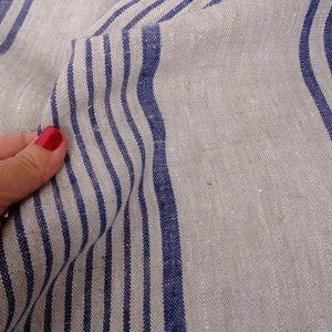 Rustic Blanket Striped red blue green french Washable Blanket, Linen Blanket, Throw Blanket, Bedspread, Sofa Blanket, 100% Linen, Bed Cover image 9