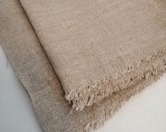 EXTRA HEAVY Pure linen fabric, Heavy weight, Not-Dyed, Pre-washed. 400gsm Organic linen fabric by the yard, linen fabric by the meter
