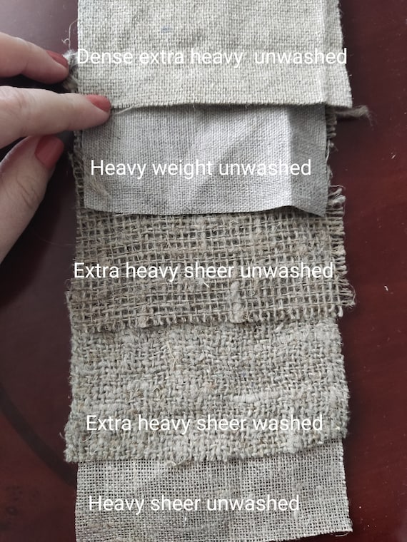 Pure linen fabric,  very Heavy weight, unDyed, Prewashed. 280 gsm Organic linen fabric by the yard, linen fabric by the meter. Rustic fabric