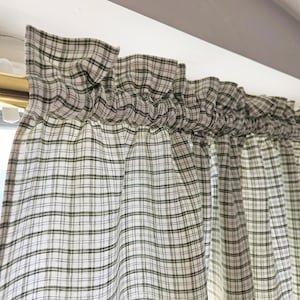 Cafegordijnen 100% linnen gingang onthard - raampaneel met kopstuk boerderij keuken boerderijgordijnen. franse slaapkamer volant