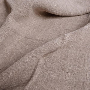 Zuiver linnen stof, zeer zwaar, ongeverfd, voorgewassen. 280 gsm Biologische linnen stof op maat gesneden, linnen stof per meter. Rustieke stof HEAVY