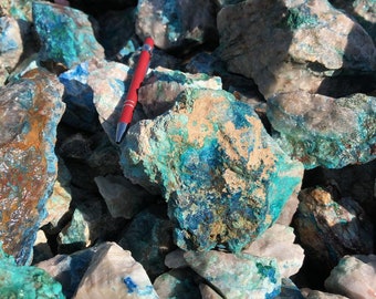 Shattuckite, blue 0.9 kg (25.00 Euro/kg) raw material in 1 A quality Namibia
