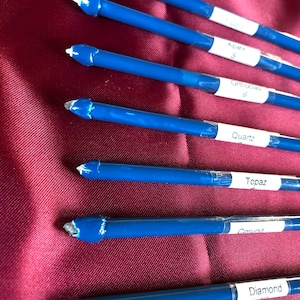 Scratching tools, Mohs hardness test, hardness 4 to 10, hardness test set