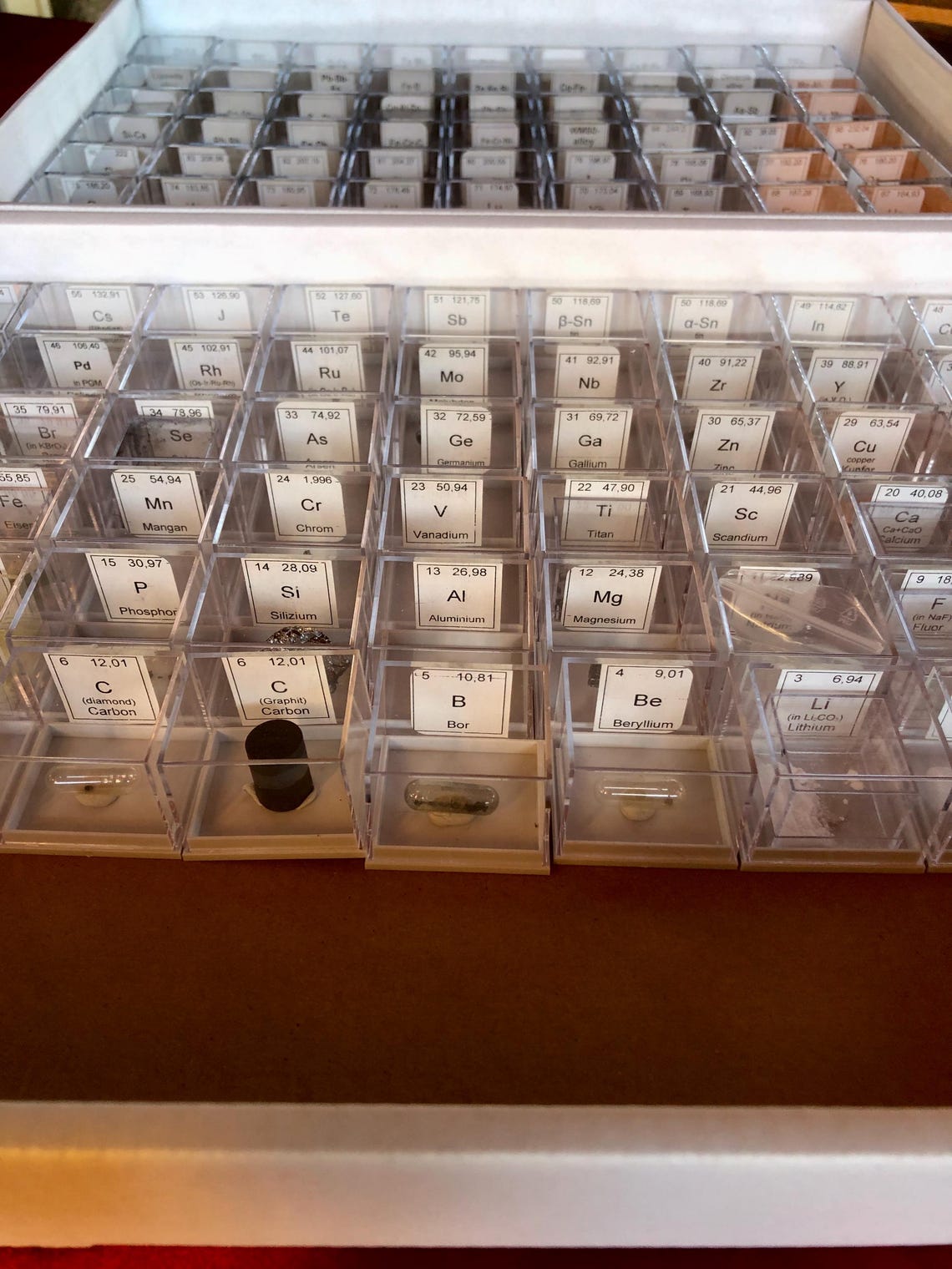 Tavola Periodica LED Tavola Periodica Degli Elementi Reali Come Realizzare Un Tavolo Con Legno, Resina Trasparente Ed Inclusioni Periodic Table Of Elements Tavola Periodica Educativa