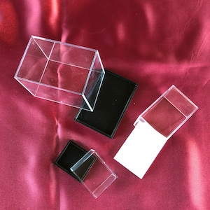 Transparent containers, 10 pieces, plastic containers, mineral containers, collectible containers, small containers, standard containers, transparent display boxes