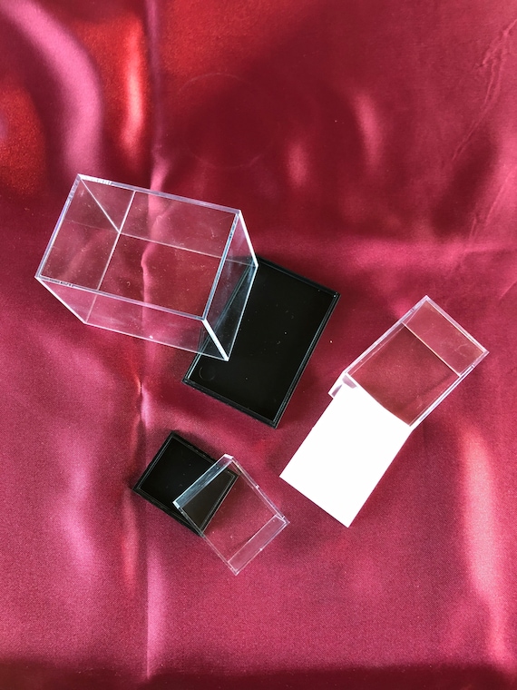 Klarsichtdosen, 10 Stück, Dosen Plasteboxen, Mineraliendosen, Sammelobjekt Box, Kleinstufendose, Normalstufendose, Schaukartons durchsichtig
