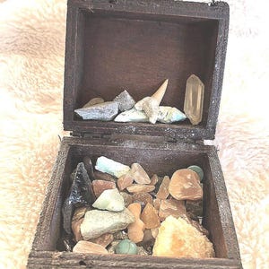 Schatzkiste Steine, Haifischzahn, Kinderschatz, Piratenschatz, Naturspielzeug, Schatztruhe, Schatzkästchen, Mitbringsel Kinder, Überraschung