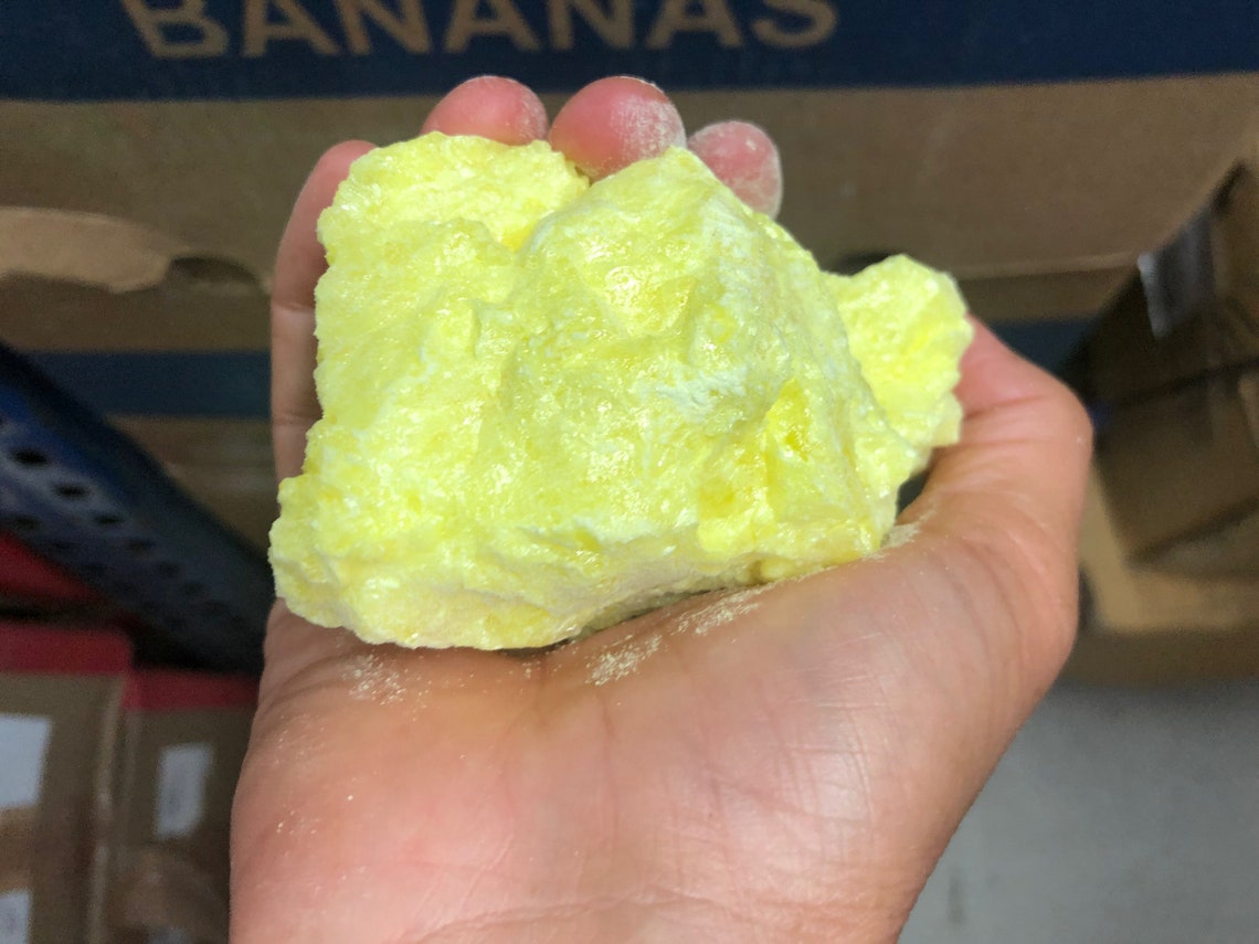 Sulphur 0.9 kg Indonesia pure sulphur raw stone Etsy