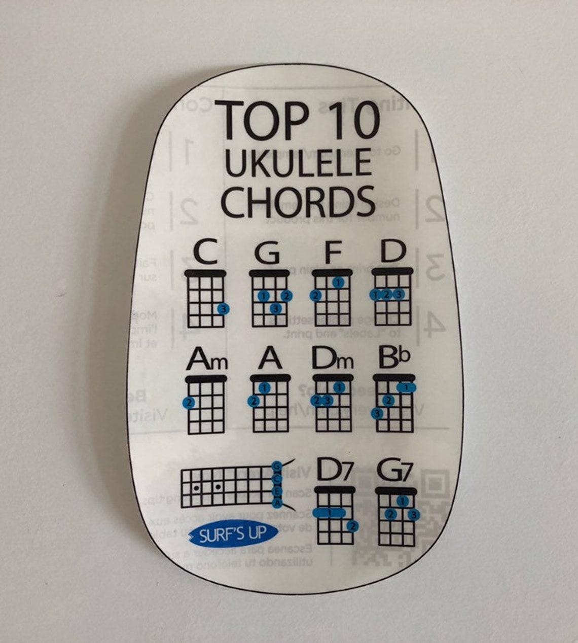 Top 10 Ukulele Chords Sticker Clear Sticker for the Back of Etsy