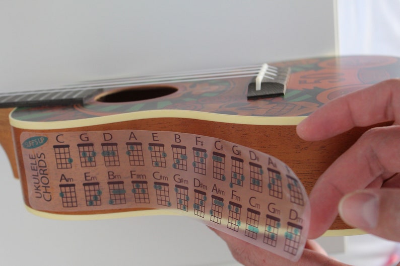 Side Notes Ukulele Chords Chart Clear Sticker for the Side of Etsy UK