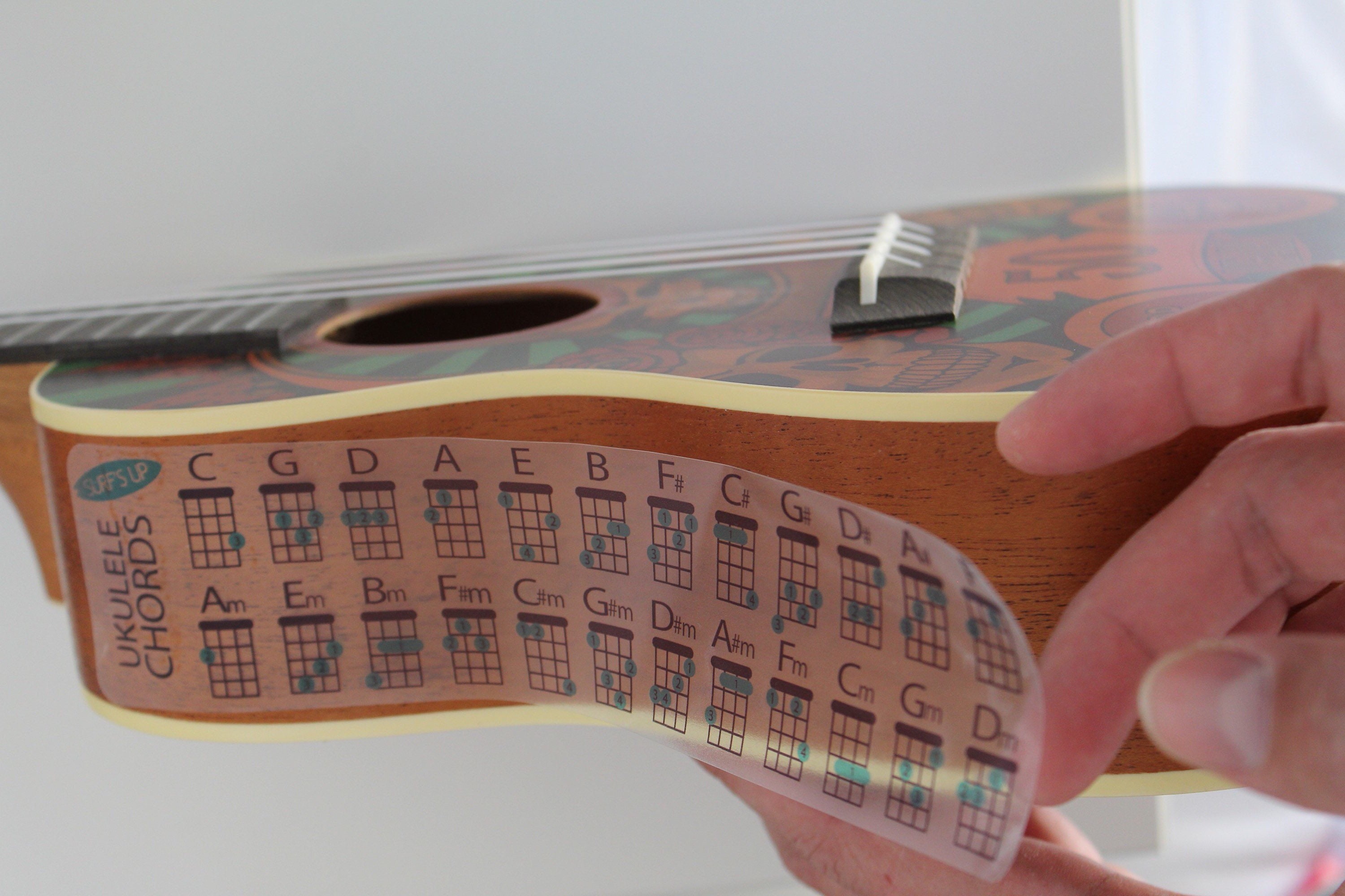 Side Notes Ukulele Chords Chart clear sticker for the side of Etsy