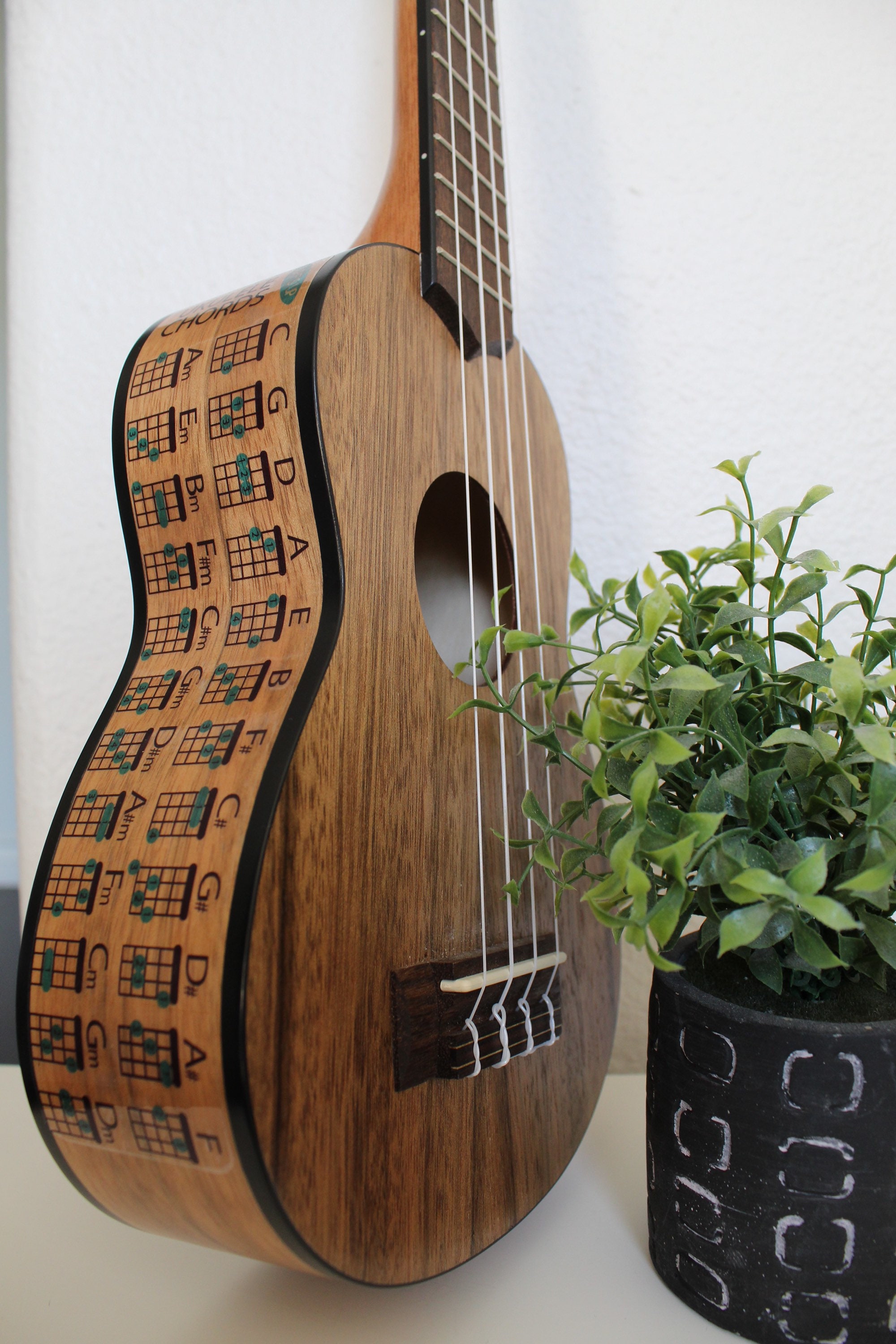 Side Notes Ukulele Chords Chart Clear Sticker for the Side of Etsy UK