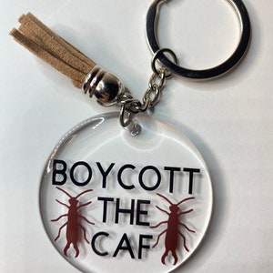 Degrassi TNG-geïnspireerde sleutelhanger, Boycot the Caf, handgemaakt uniek cadeau