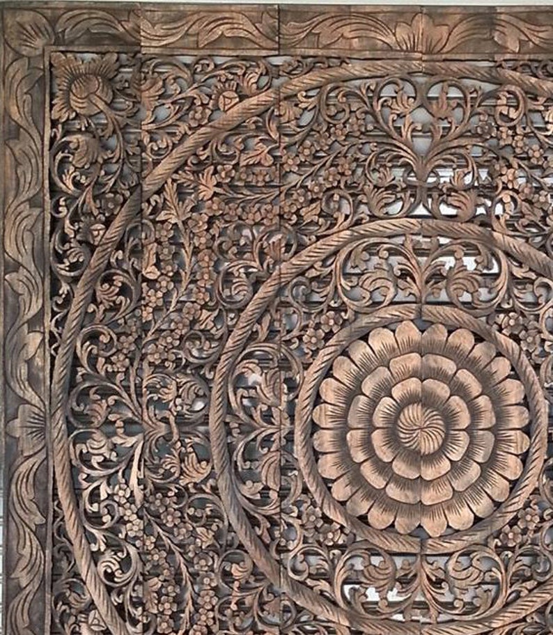 Mandala Headboard Diy Mandala Wood Headboard Mandala Headboard King Mandala Carved | Etsy