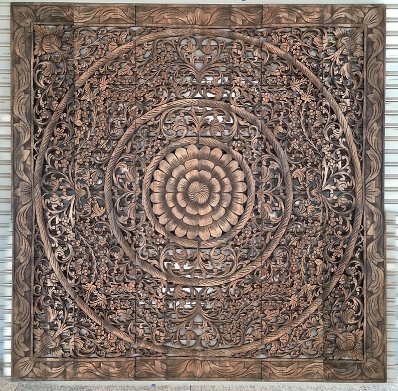 Mandala Headboard Diy Mandala Wood Headboard Mandala Headboard King Mandala Carved | Etsy