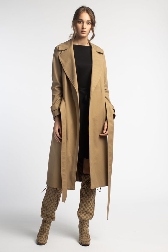 fitted beige coat