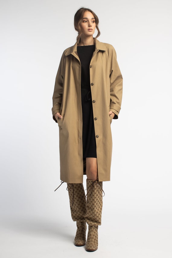 Oversized Beige Trench Coat With Belt for Women Womens Winter Etsy