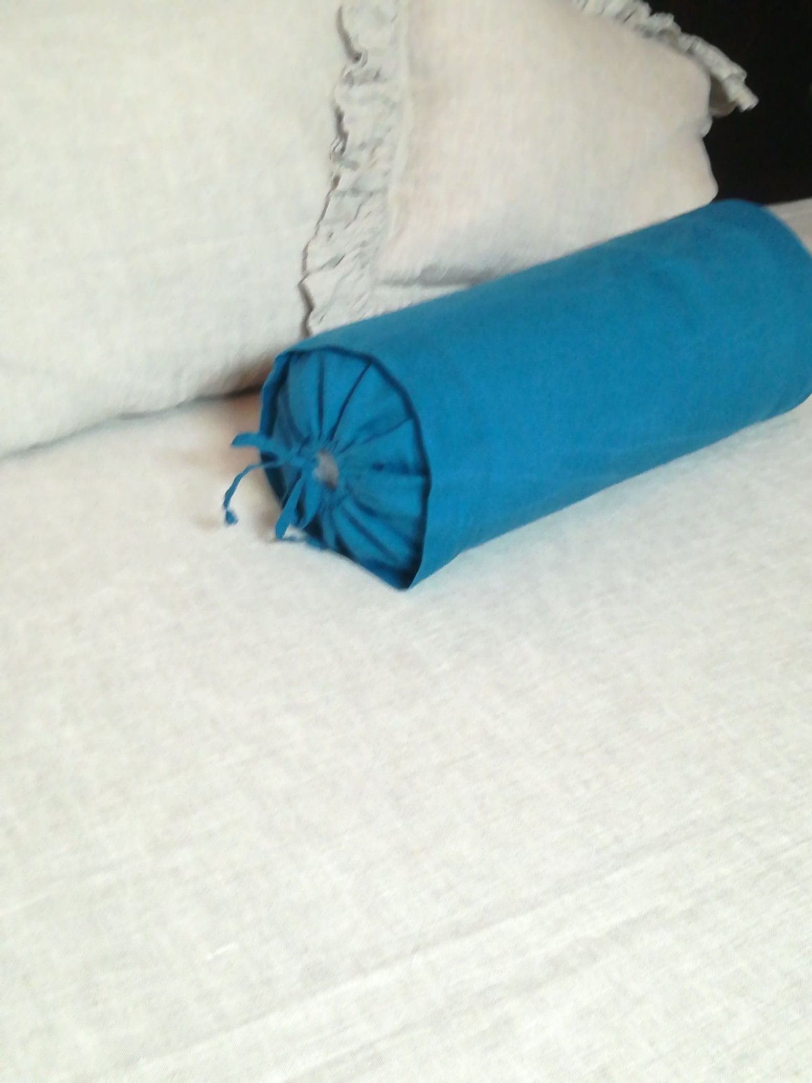 Roll Pillow Decorative Round Cushion Cover Linen bolster Etsy