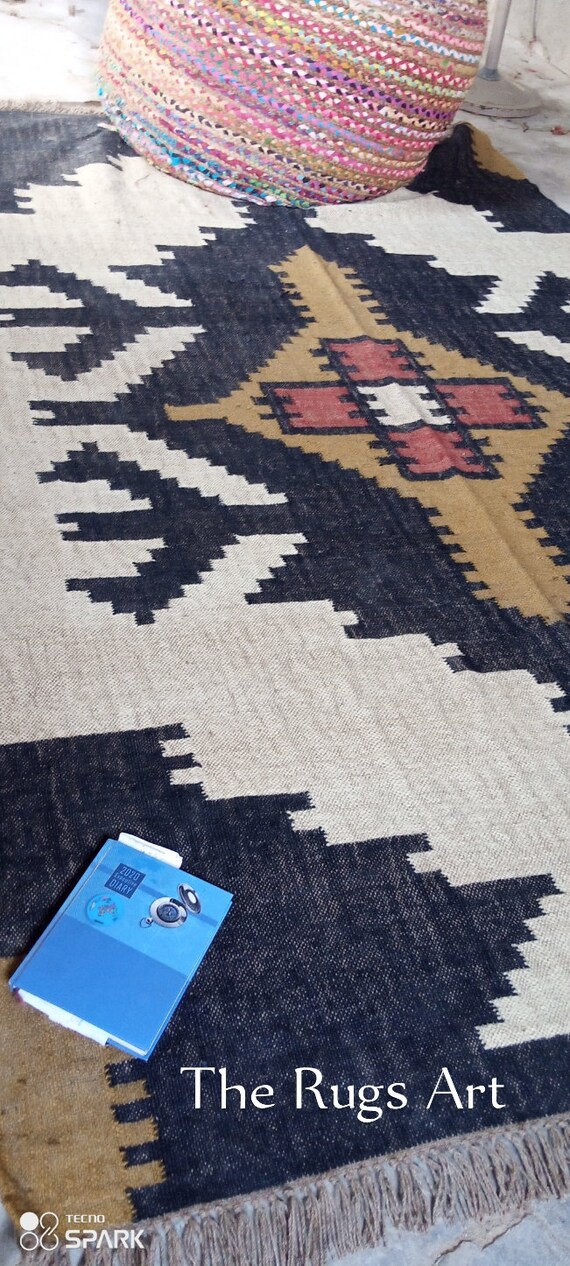 8x109x1212x1210x14feet Kilim Area Rug Hand Woven Wool Etsy